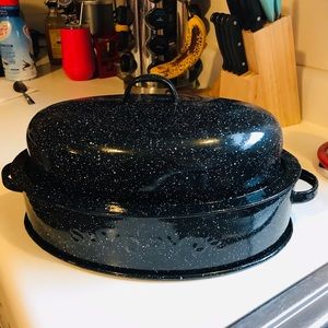 Savory junior enamelware roasting pan